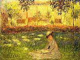 Claude Monet Woman Sitting in a Garden painting